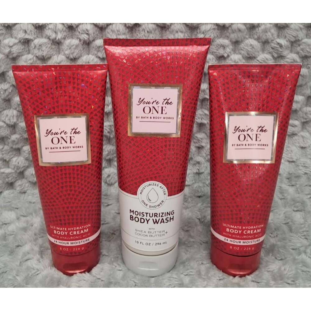 3 PC Set Bath & Body Works YOU'RE THE ONE Moisturizing Body Wash Cream Butter